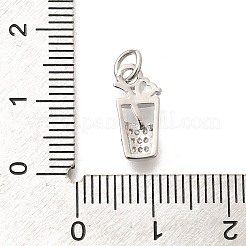 Brass Micro Pave Clear Cubic Zirconia Pendants&nbsp;KK-L225-009P-02