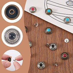 16Pcs 8 Colors Zinc Alloy Decorative Rivets&nbsp;FIND-CL0001-76