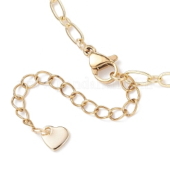 Brass Oval Figaro Chains Anklets for Women&nbsp;AJEW-AN00757
