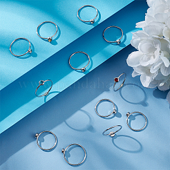 12Pcs 3 Size 304 Stainless Steel Finger Rings Settings for Rhinestone Base&nbsp;STAS-CA0002-16