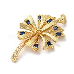 Rack Plating Brass Micro Pave Cubic Zirconia Pendants&nbsp;KK-U022-03G