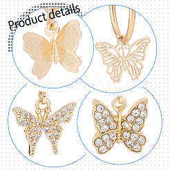 4 Pair 4 Style Brass & Alloy Dangle Leverback Earrings for Women&nbsp;EJEW-AN0003-83