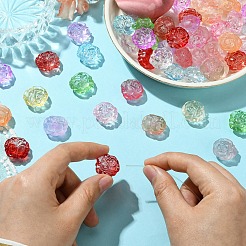 140Pcs 14 Styles Frosted Acrylic Beads&nbsp;MACR-YW0003-02