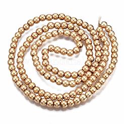 Electroplate Non-magnetic Synthetic Hematite Bead Strands&nbsp;G-Q466-3mm-04