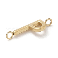 304 Stainless Steel Letter Connector Charms&nbsp;LS-STAS-M108-01G-16