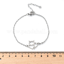 201 Stainless Steel Fox Link Bracelets&nbsp;BJEW-B128-05P