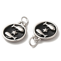 304 Stainless Steel Enamel Pendants&nbsp;STAS-A080-43P-05