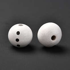 Printed Wood European Beads&nbsp;WOOD-F011-02