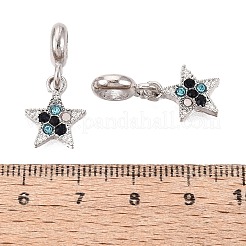 Alloy Colorful Rhinestone European Dangle Charms&nbsp;FIND-Q121-04P