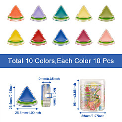 100Pcs 10 Colors Transparent Enamel Acrylic Beads&nbsp;TACR-CD0001-10