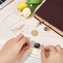 4Pcs 4 Styles Steel Teardrop Paper Clips&nbsp;AJEW-BM00008