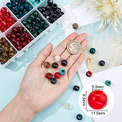 200Pcs 8 Colors Imitation Gemstone Acrylic Beads&nbsp;OACR-BC0001-12