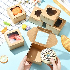 30Pcs 5 Styles Paper Bakery Boxes&nbsp;CON-CJ0001-30