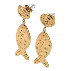 304 Stainless Steel Stud Dangle Earrings&nbsp;SA-CBAFEB5-03G