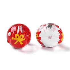 Chinese Style Transparent Glass Enamel Beads Strands&nbsp;GLAA-G107-05A