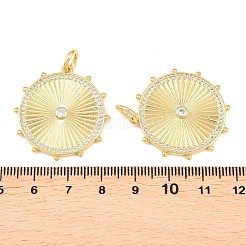 Brass Micro Pave Cubic Zirconia Pendants&nbsp;X-KK-C162-062G-02