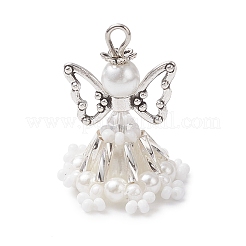 Handmade Glass Seed Beaded Angel Pendants&nbsp;PALLOY-MZ00977