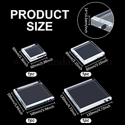 4Pcs 4 Styles Acrylic Display Pedestals&nbsp;ODIS-BC0001-24A