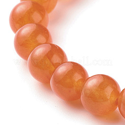 Dyed Natural Malaysia Jade Round Beads Stretch Bracelets Set&nbsp;BJEW-JB06956