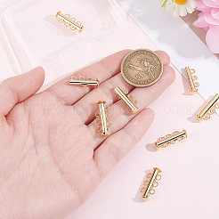 6Pcs Brass Slide Lock Clasps&nbsp;KK-BBC0027-58B