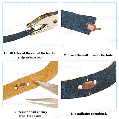 180Pcs 6 Colors Rectangle Brass Belt Loop Fastener&nbsp;KK-CY0001-11