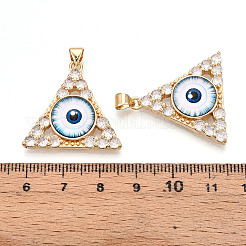 Brass Micro Pave Clear Cubic Zirconia Pendants for Women&nbsp;KK-T070-90A-08