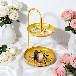 3 Sets 2-Tier Round Iron Candy Organizer Riser Stands for Desktop&nbsp;AJEW-WA0003-75