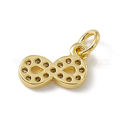 Brass Micro Pave Cubic Zirconia Charms&nbsp;ZIRC-F132-75G