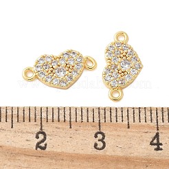 Brass Micro Pave Cubic Zirconia Connector Charms&nbsp;KK-U056-43G