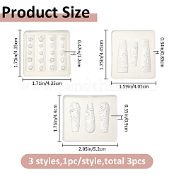 3Pcs 3 Styles Nail Art Silicone Molds&nbsp;MRMJ-FH0001-48