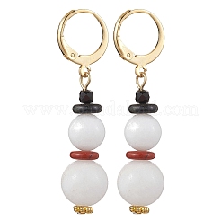 304 Stainless Steel & Gemstone Leverback Earrings&nbsp;EJEW-JE06161