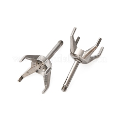 304 Stainless Steel Stud Earring Findings&nbsp;STAS-B091-02C-08P
