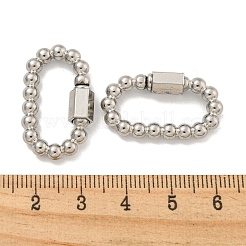 Non-Tarnish 304 Stainless Steel Screw Carabiner Lock Charms&nbsp;STAS-C092-07P
