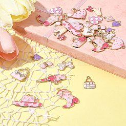 28Pcs 14 Styles Alloy Enamel Pendants&nbsp;ENAM-FS0002-25