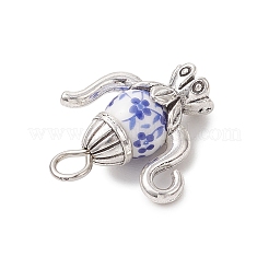 Handmade Flower Printed Porcelain Ceramid Links&nbsp;PALLOY-JF04146