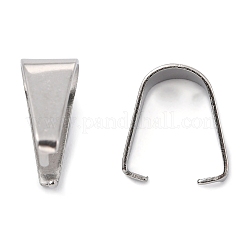 Non-Tarnish 304 Stainless Steel Snap on Bails&nbsp;X-STAS-R048-13x9mm