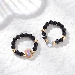 Glass Finger Rings&nbsp;RJEW-JR00947