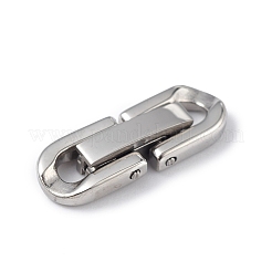 Non-Tarnish 304 Stainless Steel Fold Over Clasps&nbsp;STAS-G307-11A-P