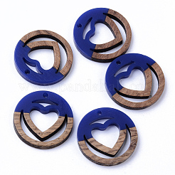 Resin & Walnut Wood Pendants&nbsp;RESI-N025-010A