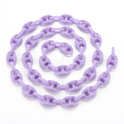 Handmade Opaque Acrylic Coffee Bean Chains&nbsp;CHAC-ZX0001-01E