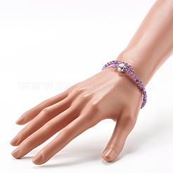 Reiki Crystal Natural Mixed Stone Beads Bangle for Girl Women&nbsp;BJEW-JB06802