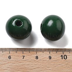 Christmas Printed Schima Wood  European Beads&nbsp;WOOD-G023-17C