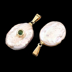 Natural Nucleated Baroque Keshi Pearl Pendants&nbsp;PALLOY-JF06076