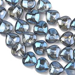 Electroplated Transparent Glass Beads Strand&nbsp;EGLA-A045-01-FR01