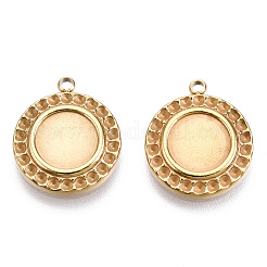 304 Stainless Steel Pendant Cabochon Settings&nbsp;STAS-T060-56G
