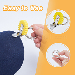 Sunflower & Leaf Silicone Hat Clip for Travel&nbsp;HJEW-FH00040