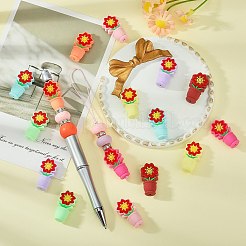 16Pcs 8 Colors Silicone Beads&nbsp;SIL-SZ0003-26C