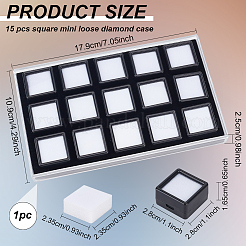Plastic Diamond Storage Boxes Set&nbsp;CON-WH0092-69