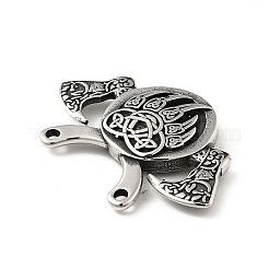 304 Stainless Steel Viking Bear Paw Law Odin Double Ax Pendants&nbsp;X-STAS-P309-31AS
