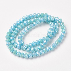 Electroplate Opaque Glass Beads Strands&nbsp;EGLA-A034-P4mm-T11